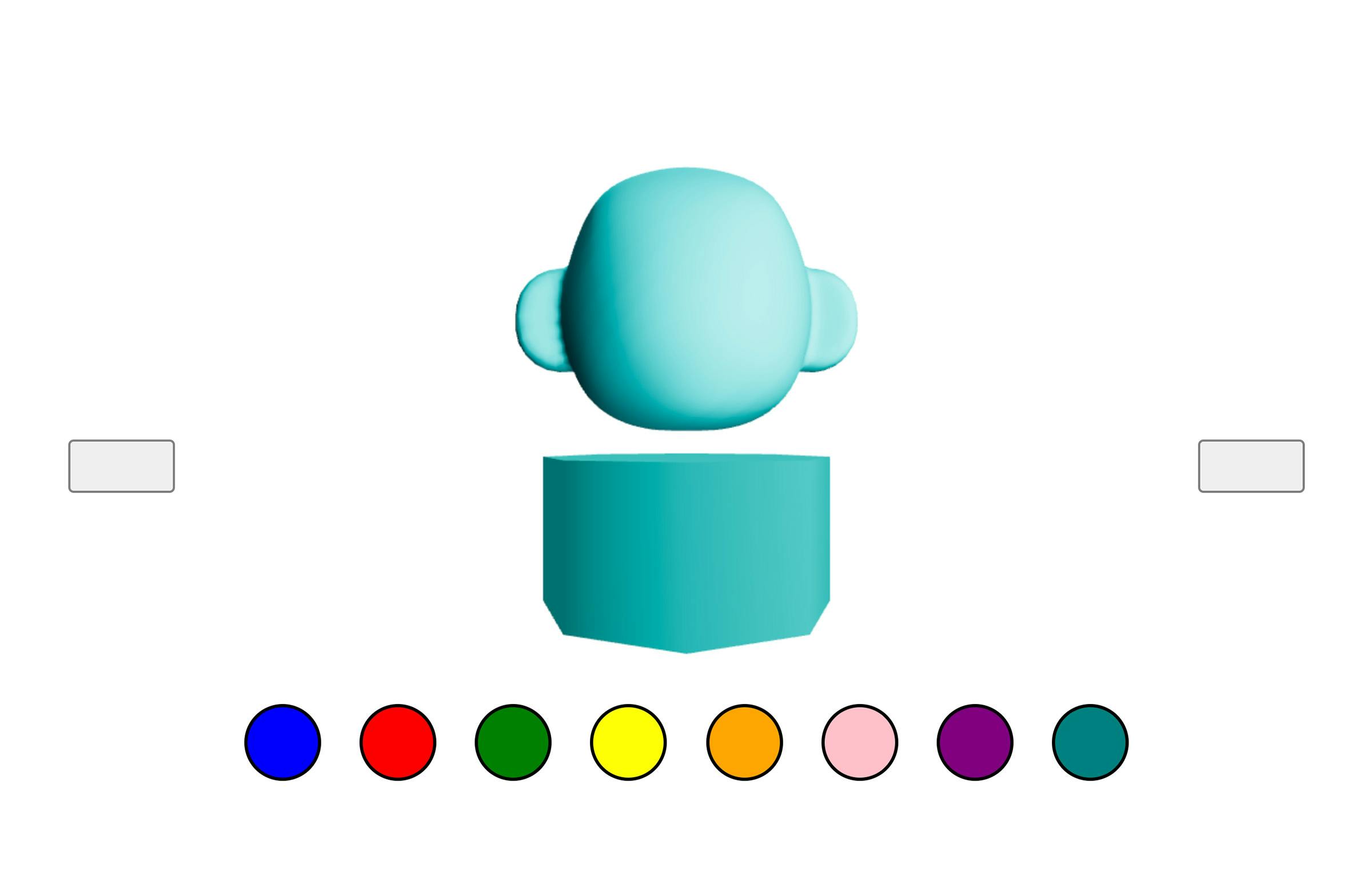 A later version with a clickable palette and arrows to change head accessories.